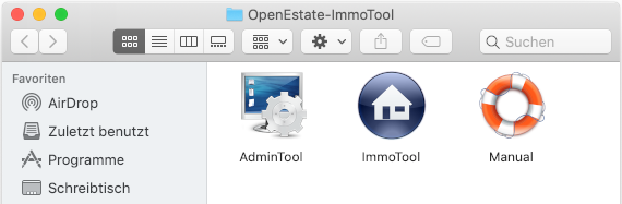 Starter für ImmoTool im Finder