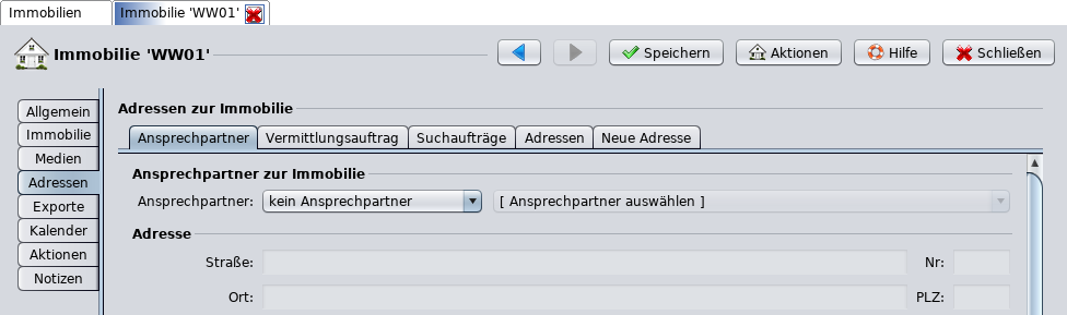 Kontaktperson zur Immobilie zuweisen