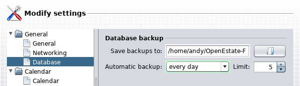 Configure automatic backups