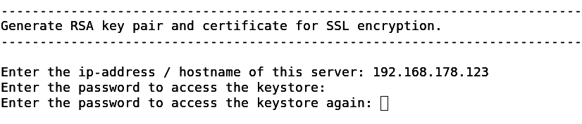 Configure the SSL certificate